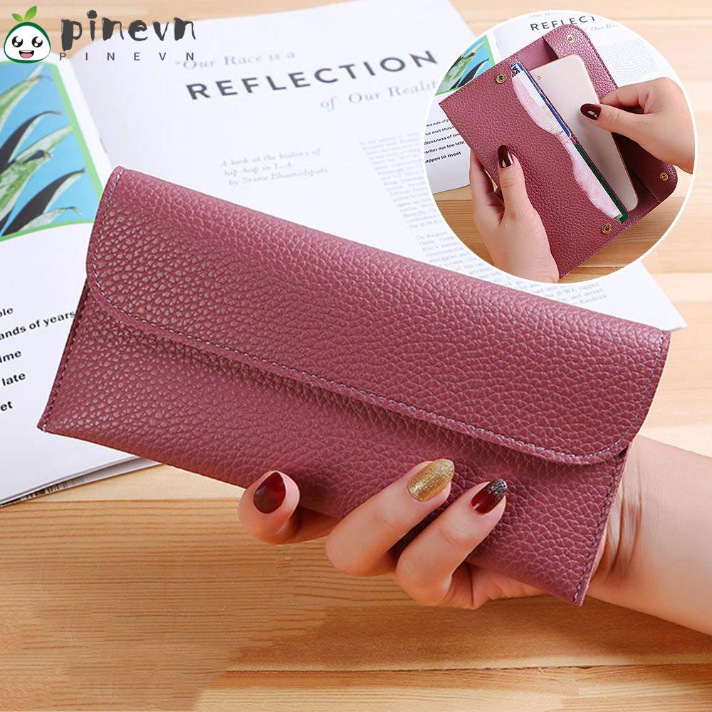 PINEVN Ví Da Dài Thời Trang Chất Liệu Da PU