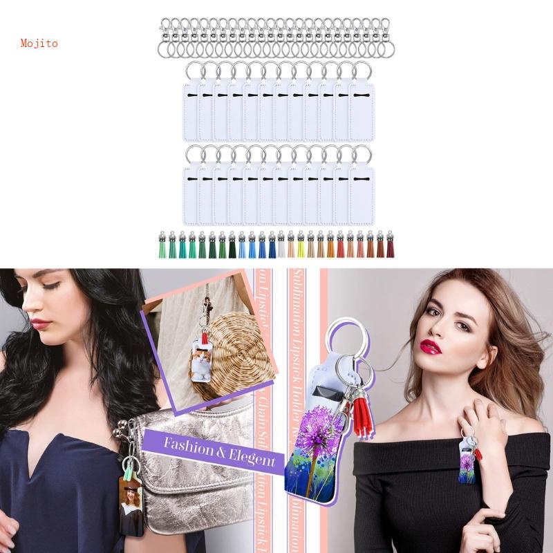 Mojito Bộ 72 Móc Khóa Dạng Bình Đựng Nước Rửa Tay / Son Môi Có Khóa Tôm Hùm Tua Rua