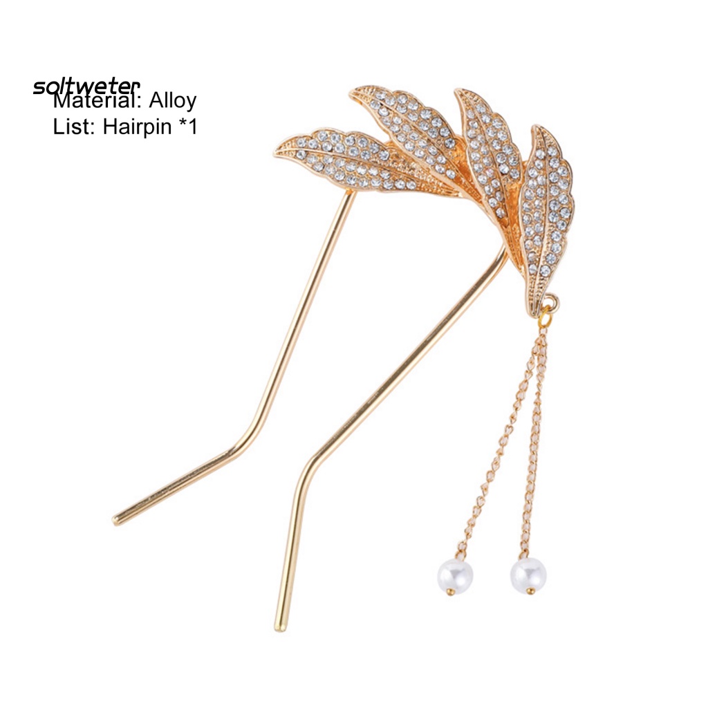 Trâm Cài Tóc Chữ U Đính Ngọc Trai Giả Thanh Lịch Cho Nữ