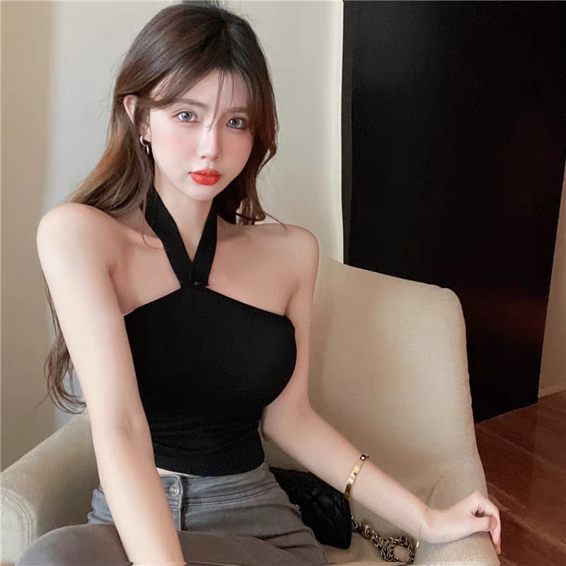 MS560 Áo Yếm Croptop Khoe Vai Trần Sexyy, Áo Kiểu Yếm PhuLinhShop