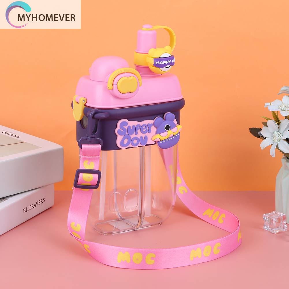 Bình Nước 800ML Thiết Kế Dễ Thương Có Thể Điều Chỉnh Tiện Dụng