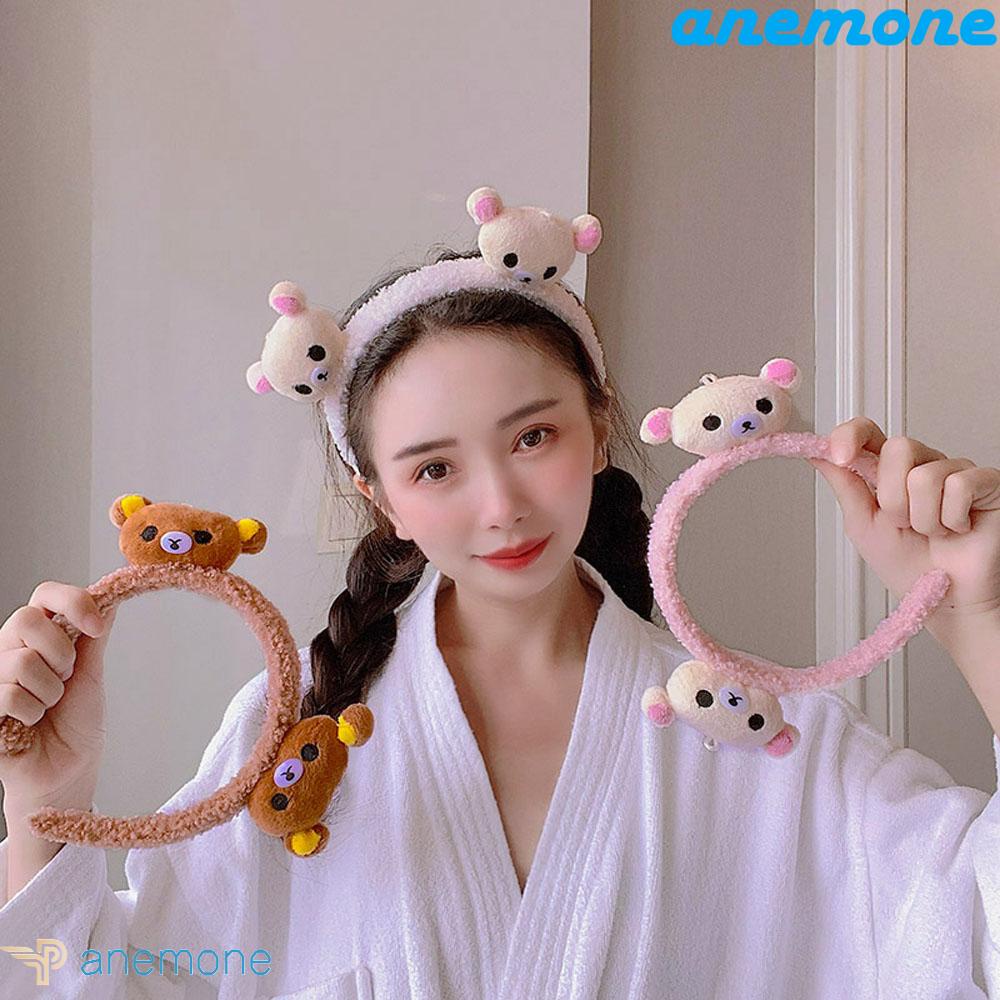 ANEMONE Băng Đô Cài Tóc Hình Gấu Bông Dễ Thương Cho Nữ