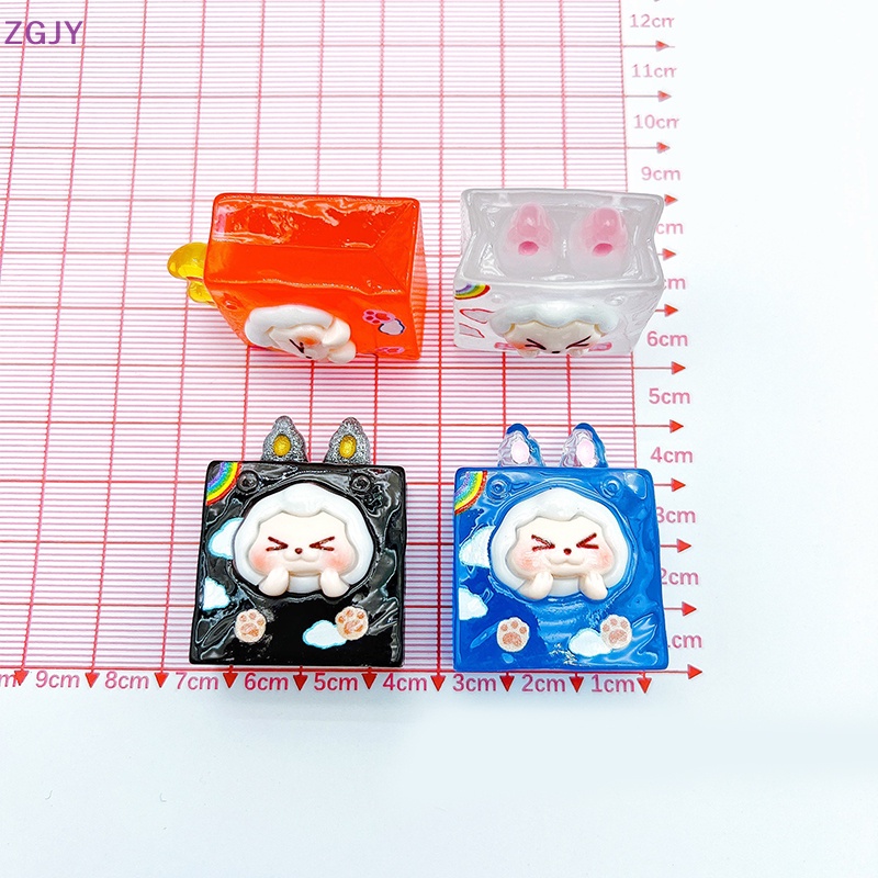 Móc Khóa Bằng Nhựa Resin Màu Gradient Phát Quang Độc Đáo Mới