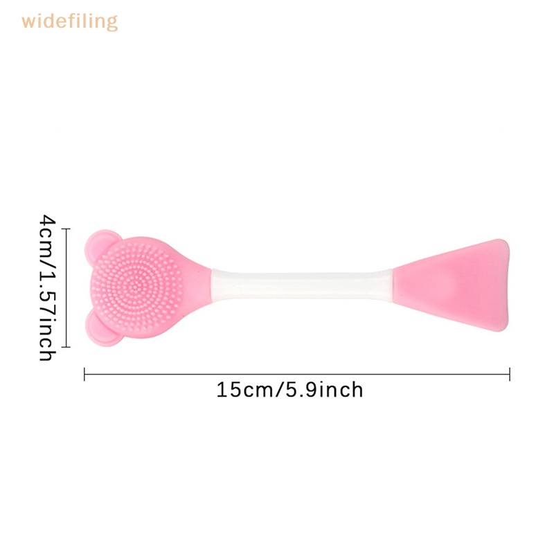 Cọ Rửa Mặt Silicone Hai Đầu Tẩy Tế Bào Chết Mát Xa Chăm Sóc Da Màu Sắc Ngẫu Nhiên