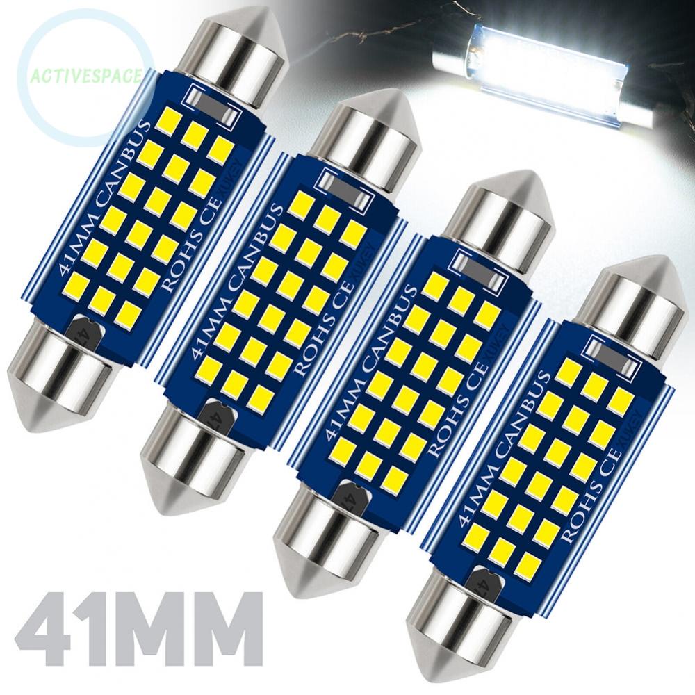 ⚡READYSTOCK⚡Upgrade Your Car's Lighting with 41mm LED Canbus Dome Map Lights Set of 4