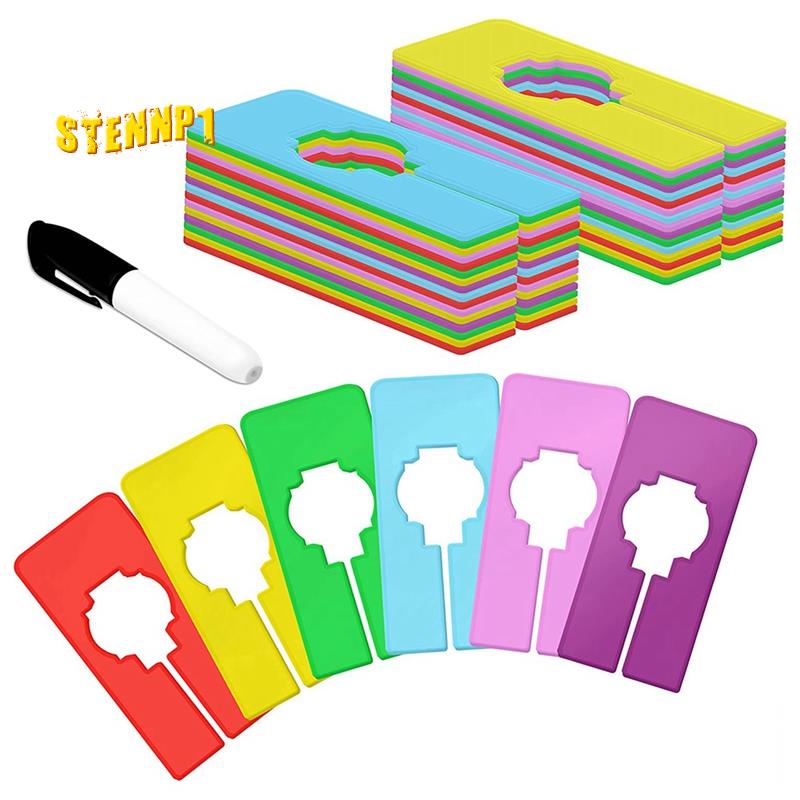 Set 30 Móc Treo Quần Áo 6 Màu Hình Chữ Nhật Có Thể Tái Sử Dụng