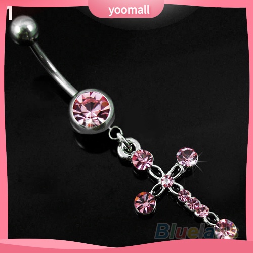 Khuyên Rốn Hình Thánh Giá Chất Liệu Thép Không Gỉ