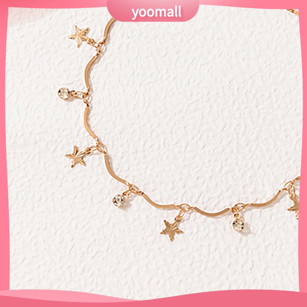 Bộ 2 Lắc Chân Bằng Kim Loại Mặt Hình Ngôi Sao Có Thể Điều Chỉnh