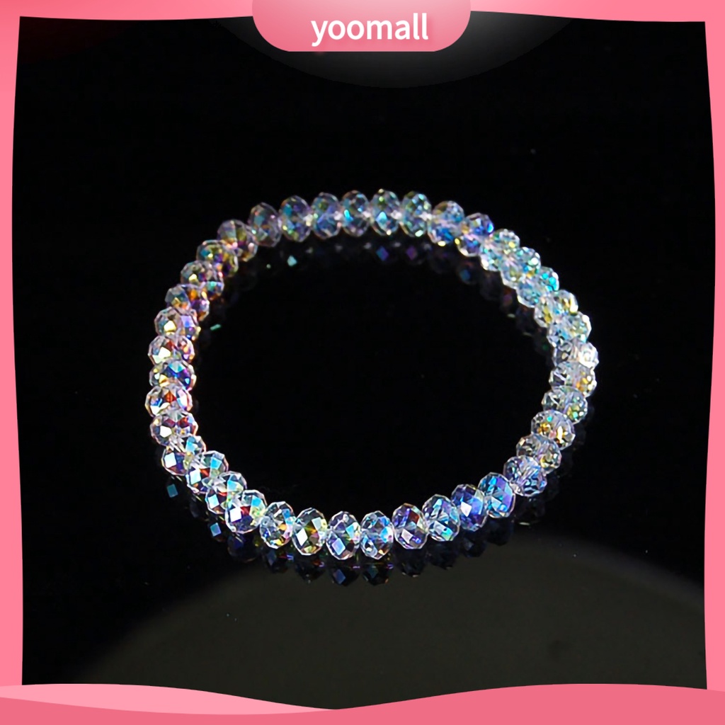 Vòng Tay Chuỗi Hạt Pha Lê Lấp Lánh Co Giãn Thời Trang Dự Tiệc Cho Nữ