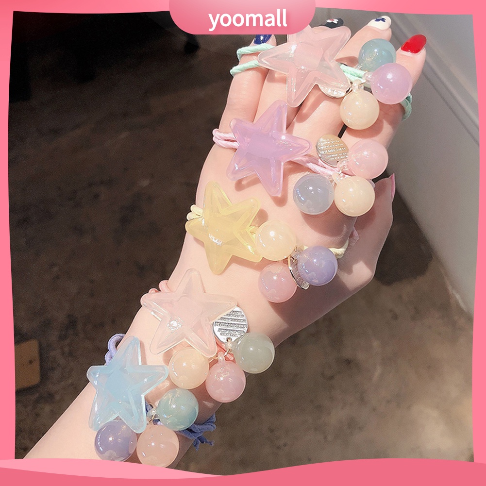 Dây Cột Tóc Co Giãn Hình Ngôi Sao Màu Kẹo Thời Trang Cho Nữ