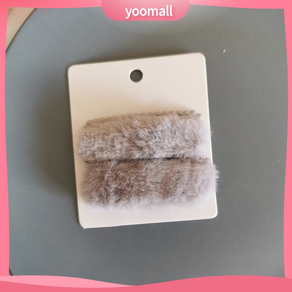 Set 2 Kẹp Tóc Hình Chữ Nhật Màu Sắc Kẹo Ngọt Dành Cho Nữ