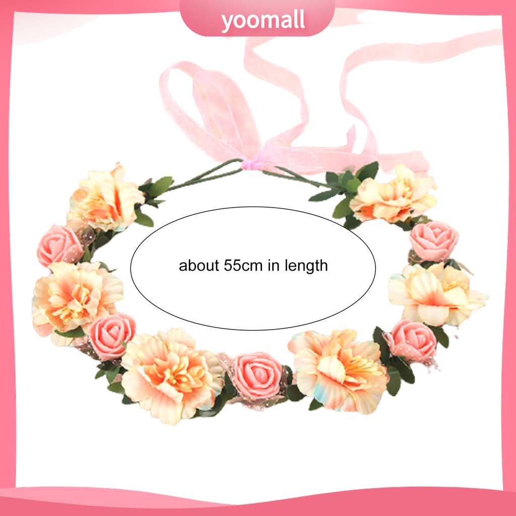 Vòng Hoa Đội Đầu Có Thể Điều Chỉnh Kích Cỡ Dành Cho Cô Dâu