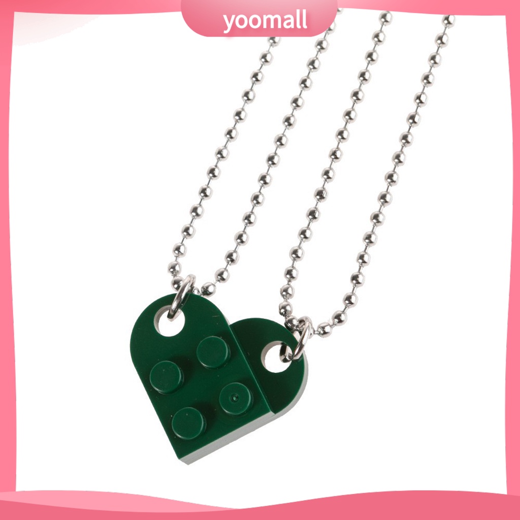 Set 2 Vòng Cổ Choker Hình Mảnh Ghép Trái Tim Cho Cặp Đôi