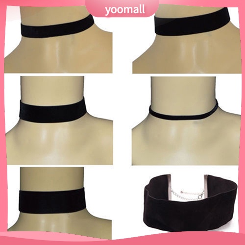 Vòng Cổ Choker Dây Nhung Đen Đơn Giản Phong Cách Gothic Cổ Điển Dành Cho Nữ