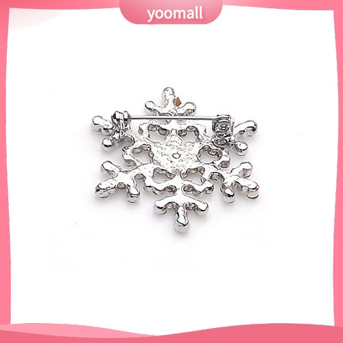 Ghim Cài Áo Hình Bông Tuyết Đính Đá Nhân Tạo Thời Trang