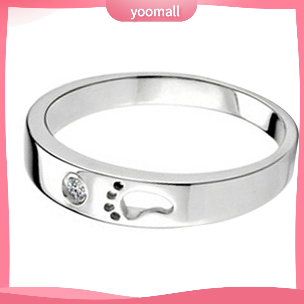 Nhẫn Hình Bàn Chân Em Bé Đính Đá Thời Trang