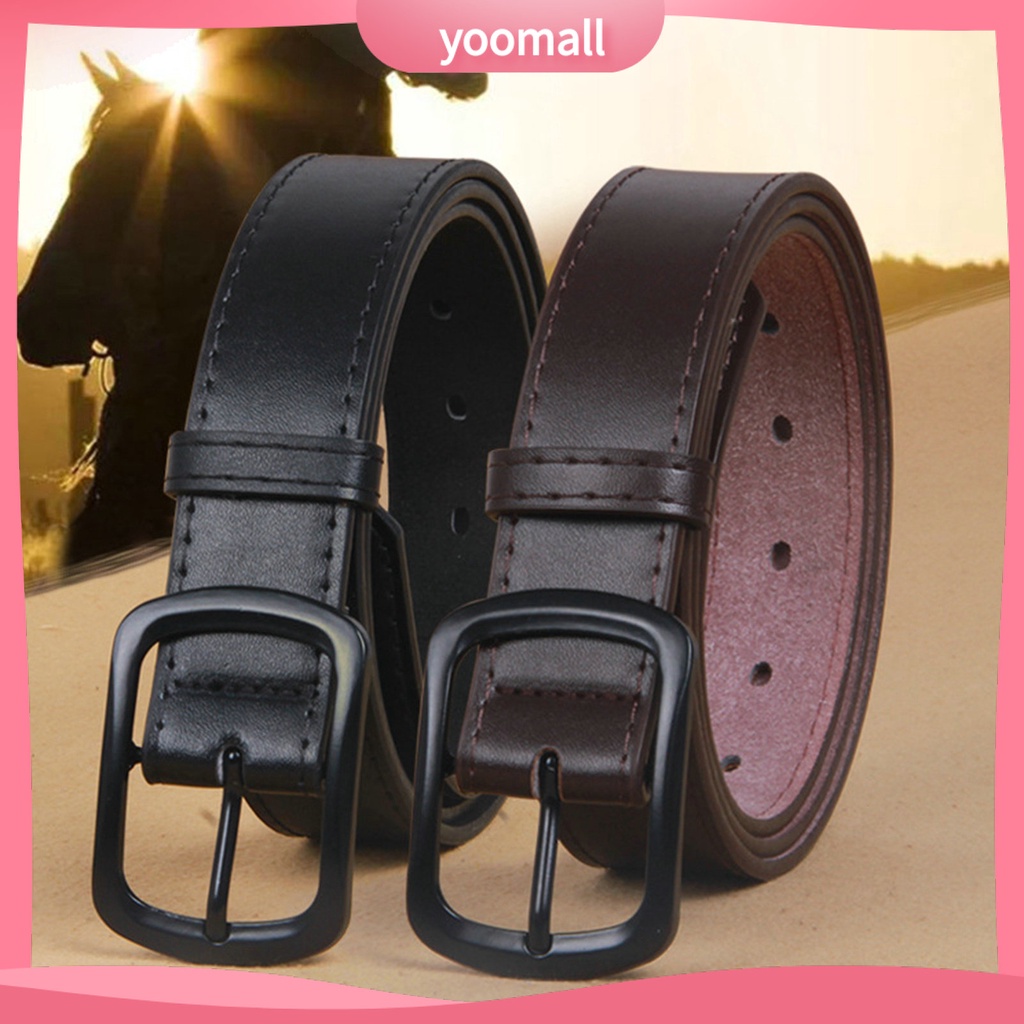 Thắt Lưng Giả Da Nhiều Lỗ Màu Trơn Tùy Chỉnh Thời Trang Cho Nam