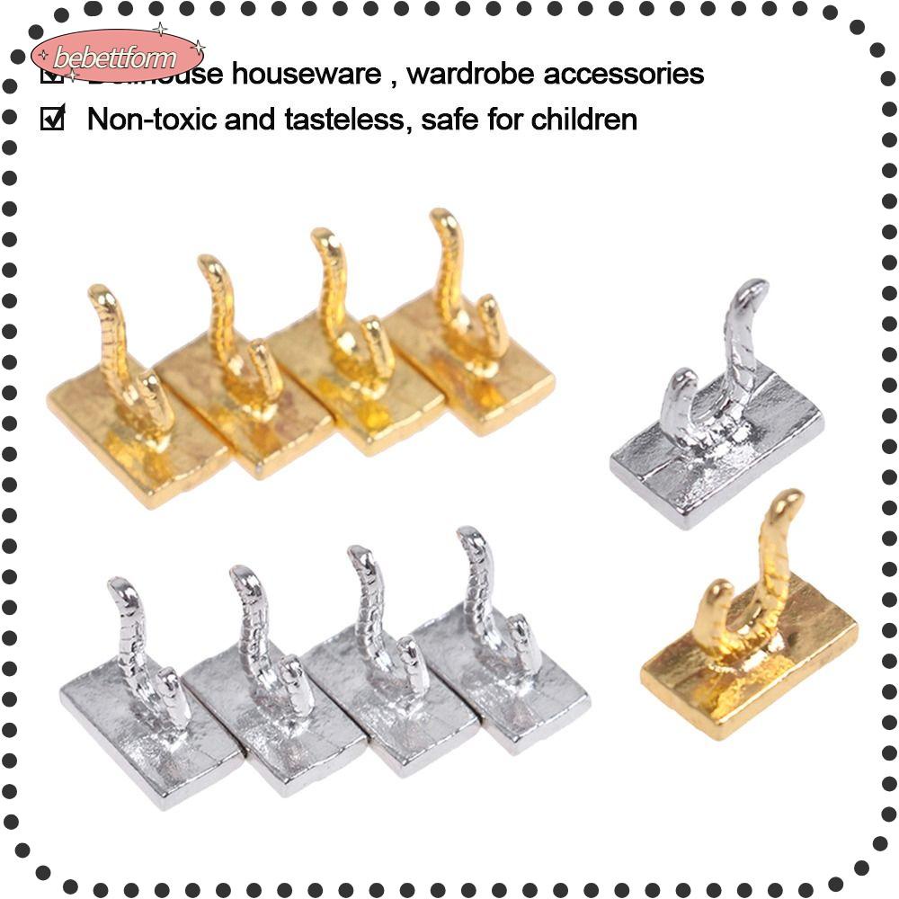 BEBETTERM 8 Móc Treo Đồ Mini Kích Thước 1 * 1.2cm Dùng Trang Trí Nhà Búp Bê