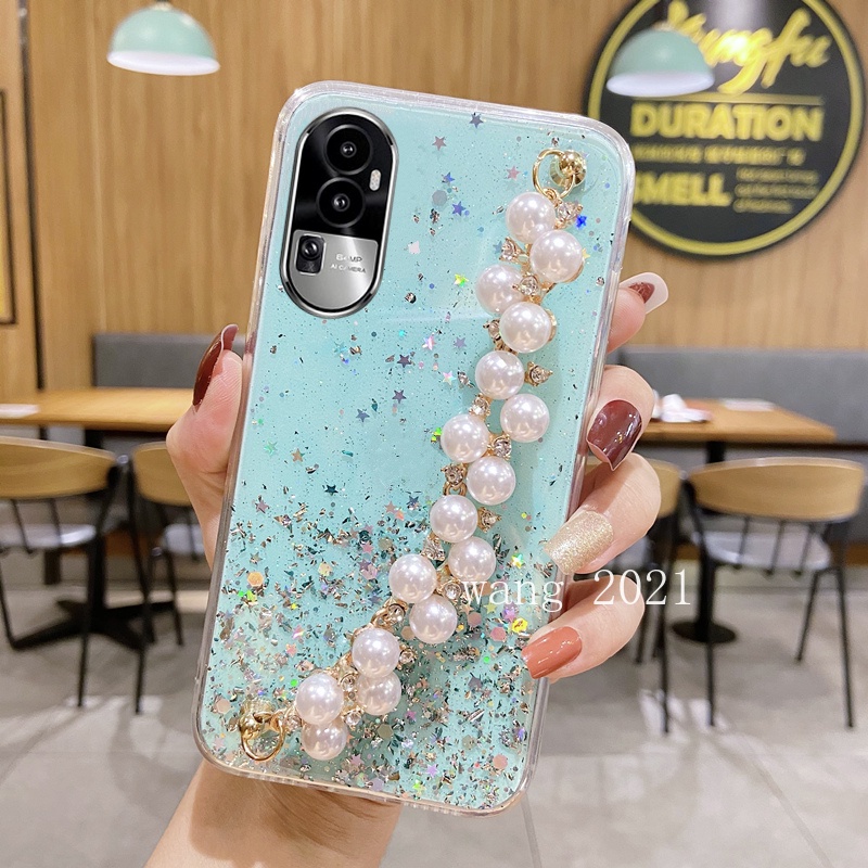 Ốp Điện Thoại Mềm Trang Trí Kim Tuyến Kèm Dây Đeo Cho OPPO Reno10 Pro + Plus 5G Reno 10 Reno10Pro + OPPO A78 NFC 4G 2023