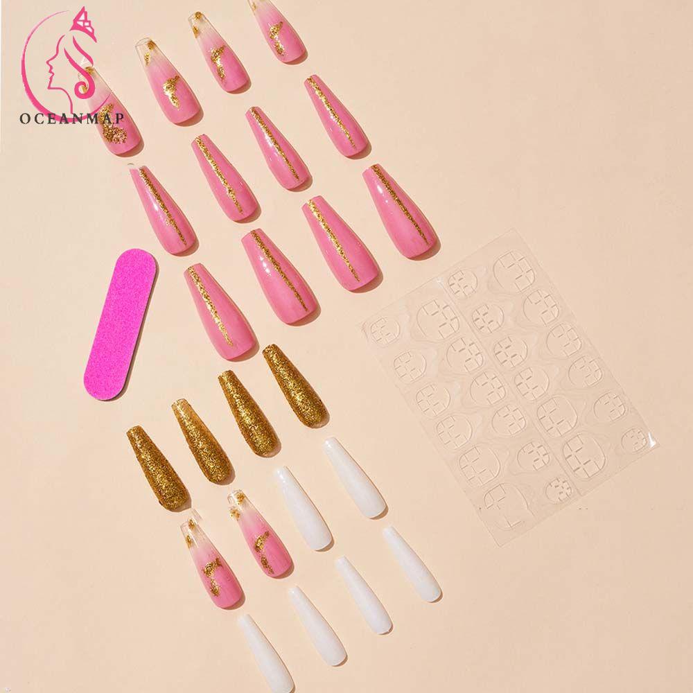OCEANMAP Móng Tay Giả Che Phủ Toàn Diện Làm Móng Nghệ Thuật DIY
