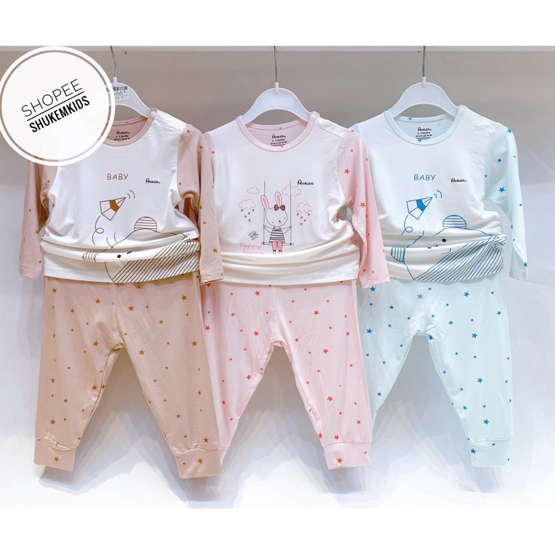 Avaler - Bộ dài cài vai sợi tre cho bé trai bé gái