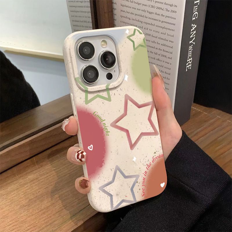Ốp Điện Thoại Dẻo Họa Tiết Ngôi Sao Năm Cánh Đơn Giản Chống Sốc Cho Iphone12 14pro13 7 118iPhone12 plus