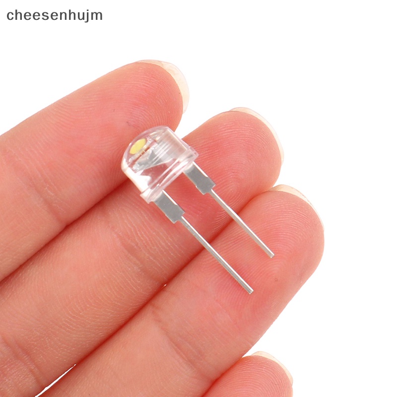 Set 20 Đèn LED 8mm 0.75W F8MM Ánh Sáng Trắng Dành Cho Mũ Rơm