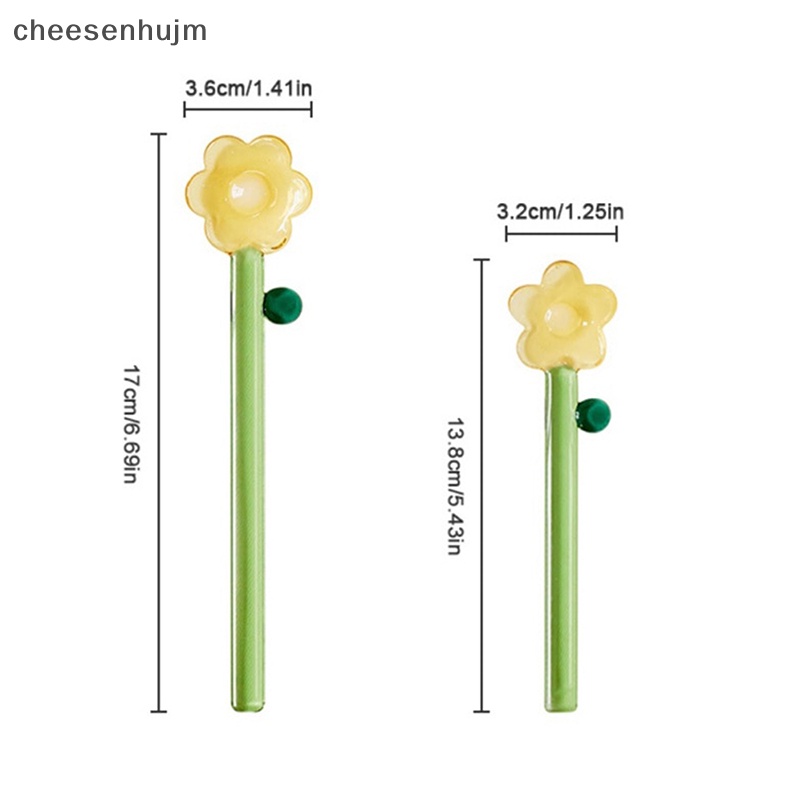 Muỗng Khuấy Cà Phê Bằng Thủy Tinh Trong Suốt Hình Hoa