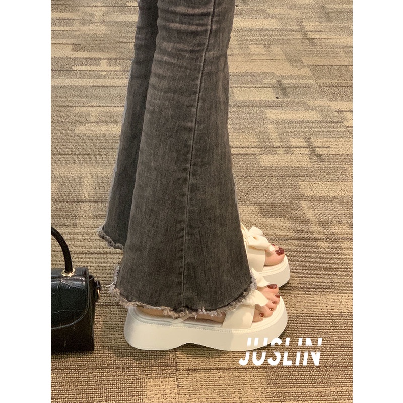 JUSLIN dép nữ sandal nữ dép bánh mì nữ dép bánh mì nữ 2023 NEW 071310