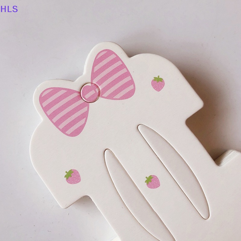 Set 50 Thẻ Giấy In Hình Trái Dâu / Nơ Xinh Xắn Dùng Để Trang Trí Tóc Cho Nữ