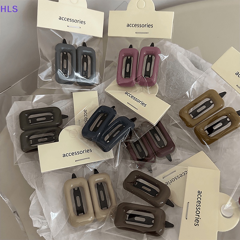 Set 2 Kẹp Tóc Màu Kẹo Ngọt Phong Cách Hàn Quốc Dễ Thương Cho Nữ