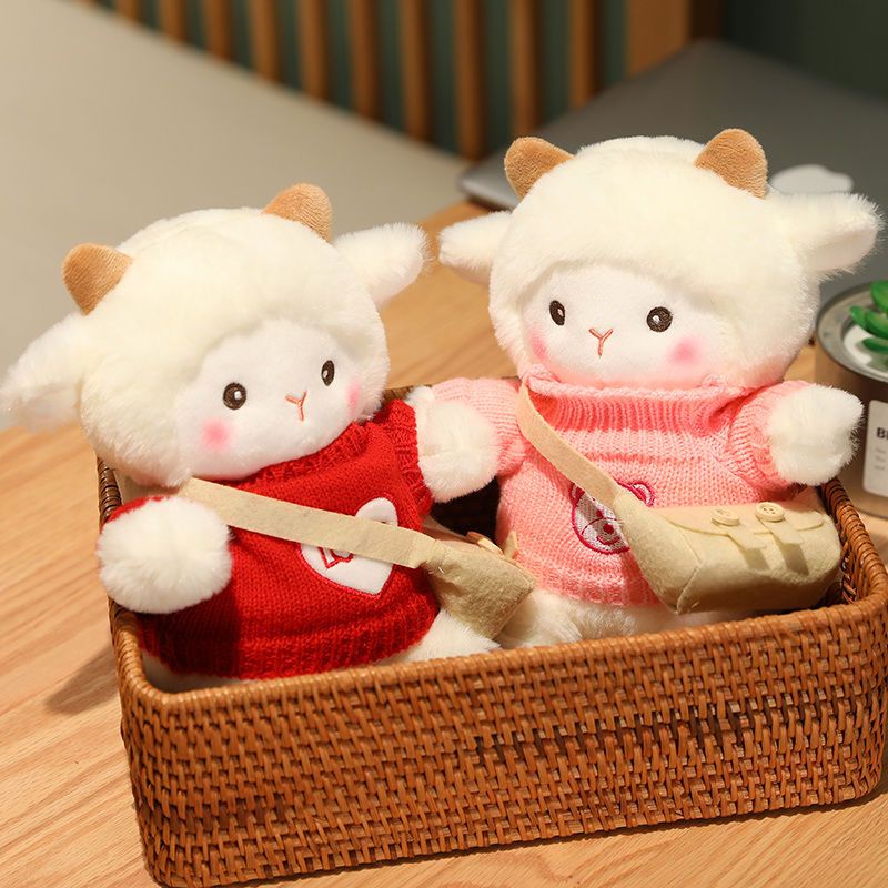 Cừu Nhồi Bông Màu Trắng Dễ Thương Dùng Làm Gối Ôm