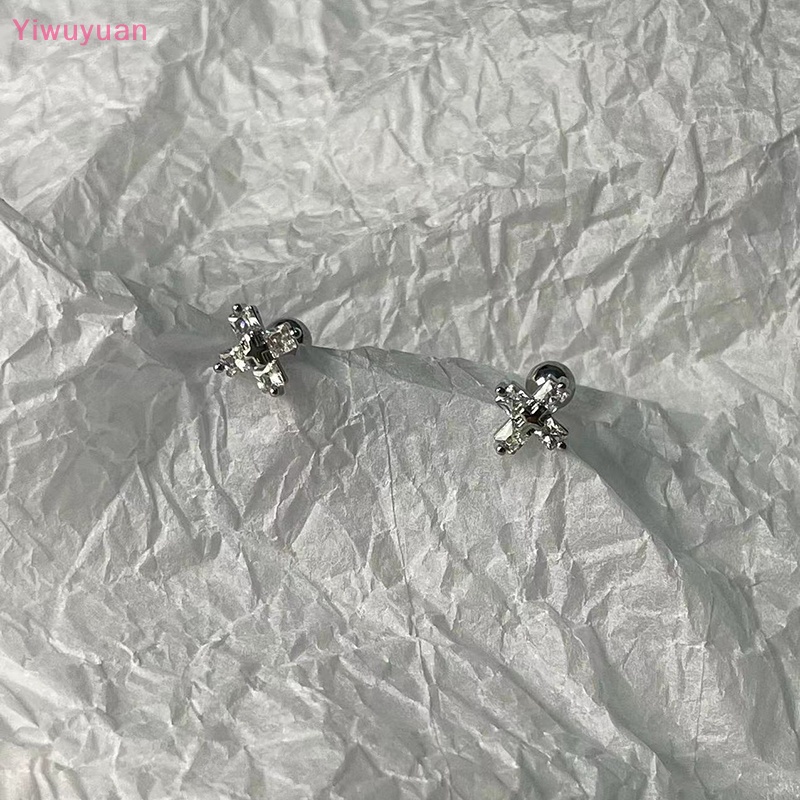 1 Đôi Khuyên Tai Xoắn Ốc Đính Đá Zircon Đơn Giản Mới