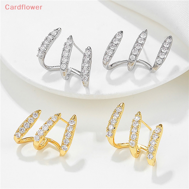 Bông Tai Ba Móng Đính Đá Zircon Thời Trang Dành Cho Nữ