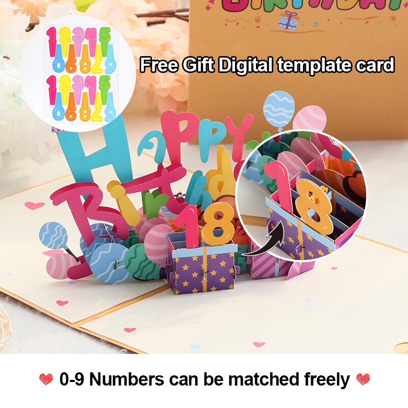 Thiệp Chúc Mừng Sinh Nhật 3D Sáng Tạo Kèm Phong Bì