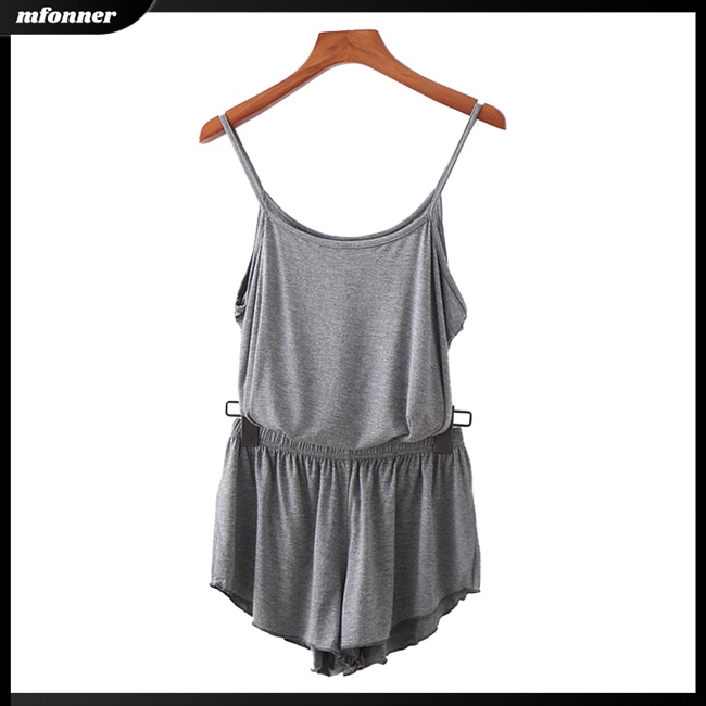 Bộ Đồ Ngủ 2 Mảnh Áo Tank Top Sát Nách Phối Quần Short Thời Trang Mùa Hè Quyến Rũ Cho Nữ