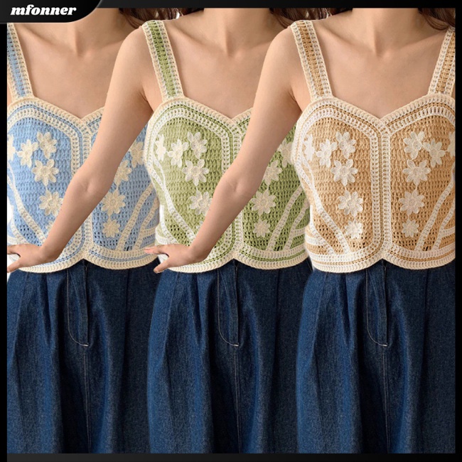 Áo Dây Sát Nách Vải Lụa Lạnh Thêu Họa Tiết Kiểu Retro Pháp Thời Trang Mùa Hè Cho Nữ