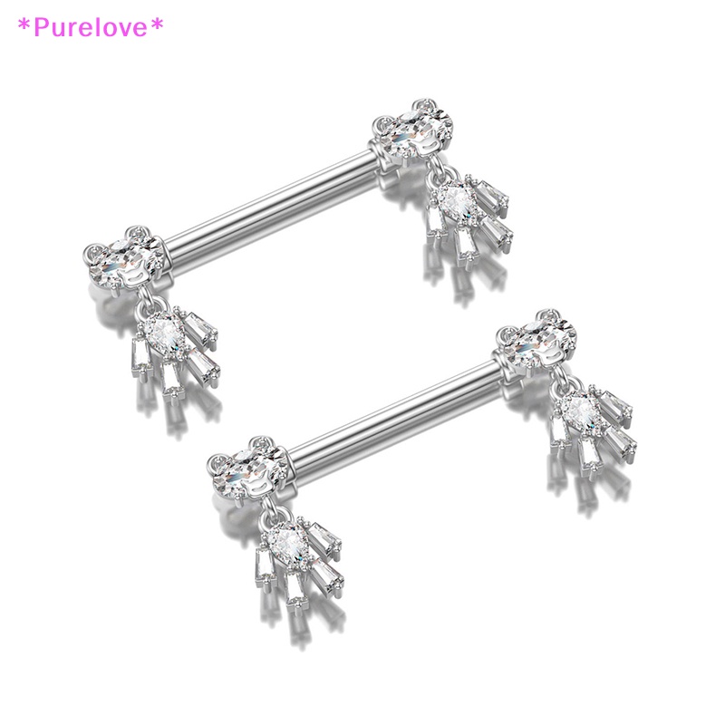 Set 2 Núm Vú Giả Hình Trái Tim Pha Lê Phong Cách Mulited Mới