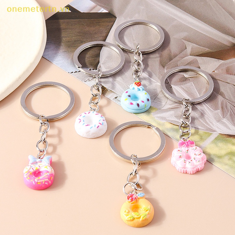 Móc Khóa Hình Bánh Donut Xinh Xắn