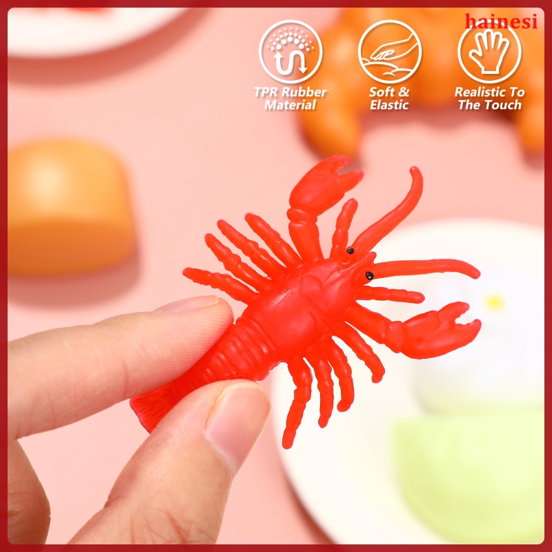 Set 12 Mô Hình Tôm Hùm Bằng Nhựa Đồ Chơi Cho Bé