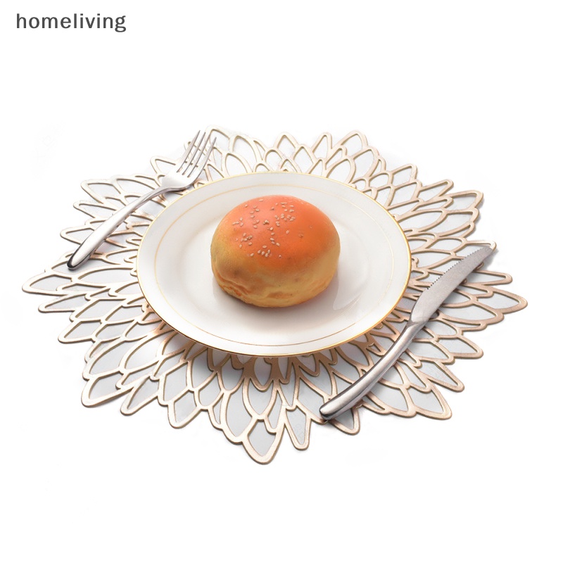 Tấm Lót Bàn Ăn Bằng PVC Cách Nhiệt Họa Tiết Hoa Dập Lỗ Tiện Dụng