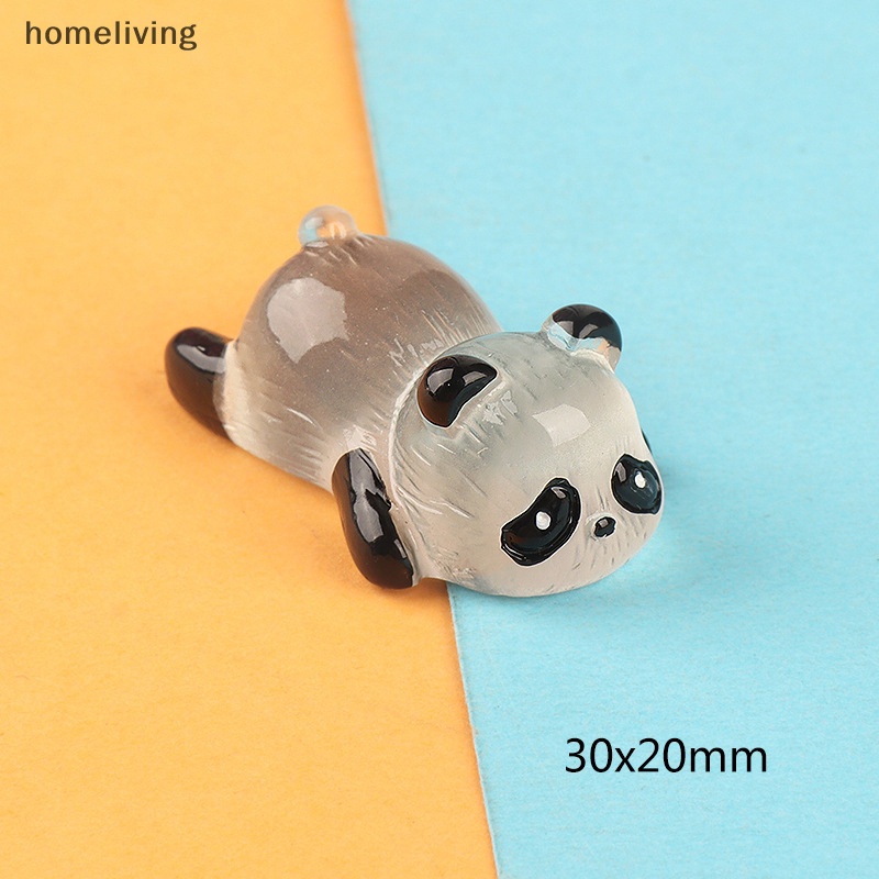 Set 2 Móc Khóa Hình Gấu Trúc 3D Phát Sáng Dễ Thương