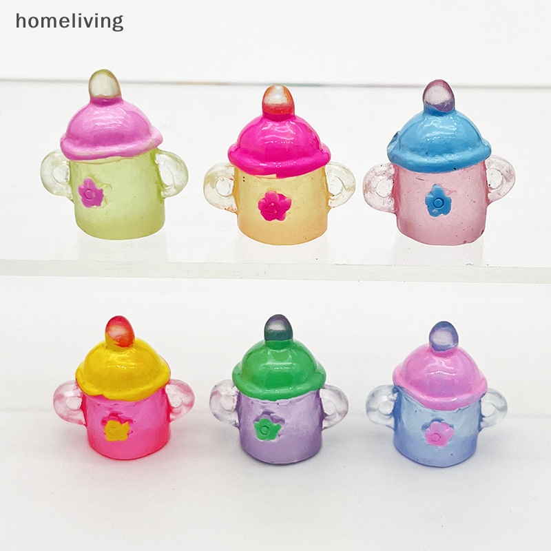 Mô Hình Bình Sữa Em Bé mini Màu Dạ Quang Trang Trí Nhà Búp Bê