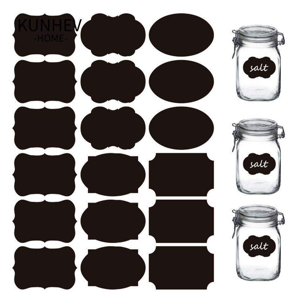 KUNHEV Set 36 / 90 Nhãn Dán Dạng Bảng Đen Viết Phấn Tiện Dụng Cho Nhà Bếp