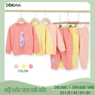 Bộ cổ tròn bé gái dokma 2-6y mã db1881