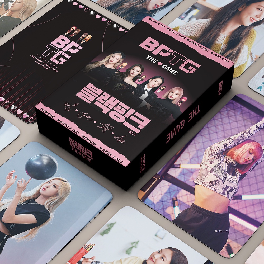 55pce/box BP Pink Venom Postcards LISA ROSE JISOO JENNIE Ready For Love Lomo Card BLACK PINK BPTG Kpop Photocards Album New Arrivals