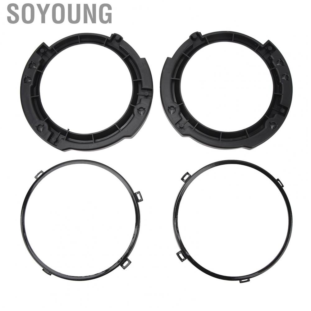 Soyoung Car Headlamp Mounting Bracket Ring Trim Headlight Stable 7 Inch for Wrangler JK 2007 To 2018