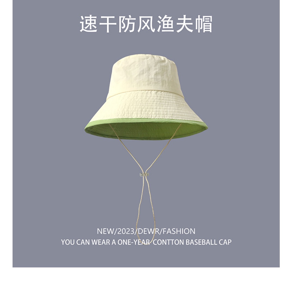 Nón Tai Bèo Vành Rộng Nhanh Khô Nhiều Màu Sắc Thời Trang Mùa Hè Phong Cách Nhật Bản Dành Cho Nữ