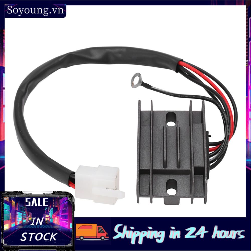 Soyoung Motorcycle Rectifier Current Conversion Multifunction Metal Stable Voltage Regulator Reliable Durable for