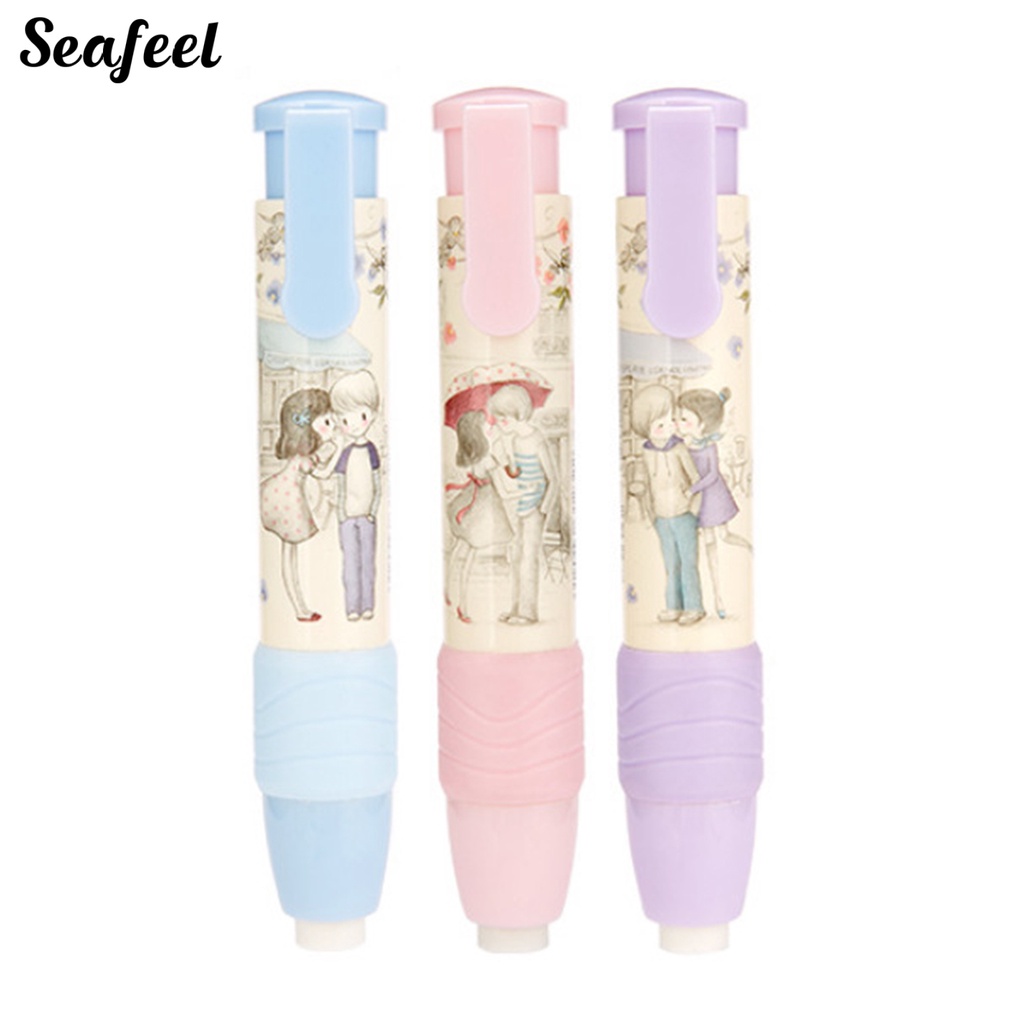 Bộ 3 Cục Tẩy Hình Cây Bút Hoạt Hình Đáng Yêu